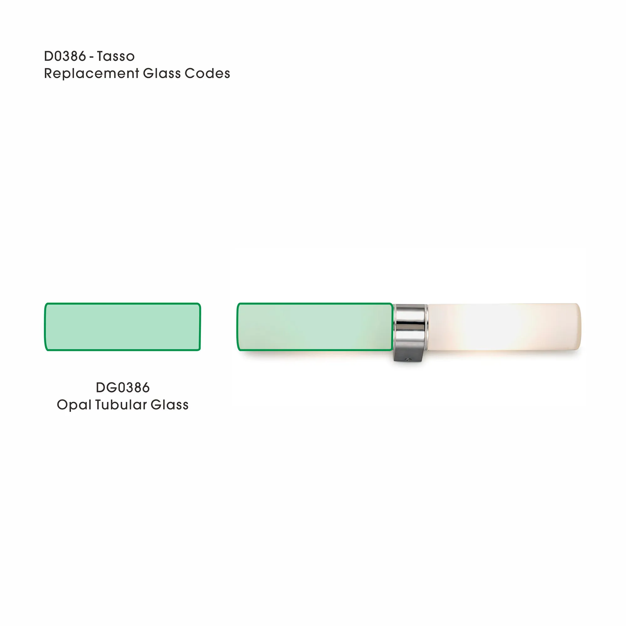 DG0386  Tasso Tubular Glass For D0386/D0387